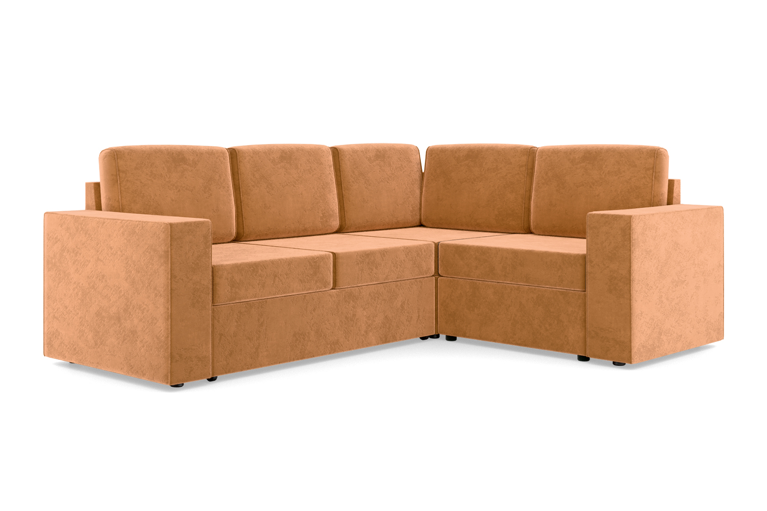 Диван-кровать, угловой набор, ткань Сенсей (Scratch resistance) Terracotta