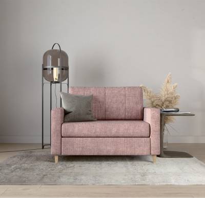 Диван-кровать, ширина 100 см, ткань Palermo  Ash Rose