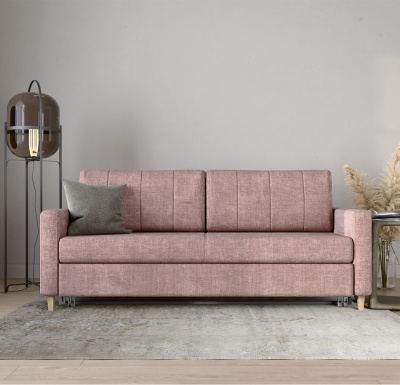 Диван-кровать, ширина 180 см, ткань Palermo Ash Rose